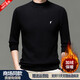 POLO SPORT Paul Sweater Men's Winter Warm Clothes Half Turtle Collar 2024 New Plus Velvet Thickened Knitted Bottoming Wool Sweater Black One-Fleece 2XL 180 Recommended 160-170 Jin Jin equals 0.5 kg