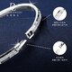 Duozun pt950 genuine platinum bracelet women's single sand bracelet platinum semi-solid concubine bracelet open new birthday gift inner diameter 52mm weight 6-7g thick about 3mm