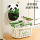 Panda magnetic sealing clip snap-on bamboo food snack bag dustproof and moisture-proof sealing clip refrigerator door magnetic box Panda magnetic box + 12 clips