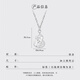 Wanfulong platinum earrings white gold PT950 pendant Fulu double gourd jewelry style birthday gift for girlfriend Ping An gourd pendant free s925 necklace 6.12g