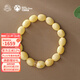 Potala Palace Beeswax Date Beads Single Circle Bracelet 925 Silver Transfer Beads Amber Disk Bracelet Birthday Gift for Men and Women Beeswax 925 Silver Bracelet