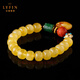 La Yun Feiyin Fidelity Natural Amber Beeswax Bracelet Women's Chicken Oil Yellowstone Gold Twisted Honey Bracelet Duobao Nanhong Bead Accessories Bead Diameter Approximately 8mm (Certificate Included)
