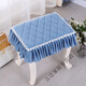 Thickened dressing table stool cushion makeup stool cover piano stool cover square stool cover rectangular student seat cushion (plush cloth) elegant gray D style rectangular 30x40cm