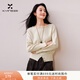 Xiangying French one-neck sweater women's long-sleeved 2025 winter new style waist loose lazy white sweater Lubai S 155/80A/85-95Jin Jin equals 0.5 kg