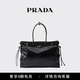 PRADA/Prada gift women's Prada Bonnie large cow leather handbag shoulder bag black