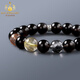 Bailuoqi Ice Obsidian Bracelet S925 Silver Bracelet Female Blonde Crystal Black Hair Crystal Gift for Boyfriend Couple Bead Diameter 10mm