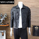 Nishihara Mei Nishihara Mei Lapel Leather Jacket Autumn and Winter Trendy Casual Simple Motorcycle Jacket Handsome Slim Leather Jacket Men's Outer Black L