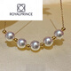 ROYALPRINCESS Seawater Pearl Necklace Gold Jewelry Smile Chain Neck Ornament Gypsophila Pendant Multiple Wearing Methods Clavicle Chain Golden Five 77 Points 5mmx45cm