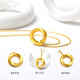Zhou Jing chooses Möbius strip gold pendant women's gold clavicle necklace Love is endless Valentine's Day gift for girls Möbius pendant + 925 silver chain about 0.3g