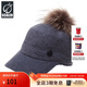 SCALER Outdoor Men's and Women's Wool Baseball Cap Fashion Warm Fur Ball Casual Hat Autumn and Winter Hat S9214064 Gray One Size