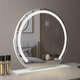 High-definition LED vanity mirror with light vanity mirror desktop smart home simple master bedroom semicircle silver 50 diameter rechargeable rotating touch three-tone lighting