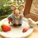 Peter Rabbit wool felt poke fun material package diy mobile phone chain dust plug bunny ornament wooden pile ornament material package
