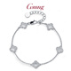 GsunGPT950 platinum four-leaf clover bracelet for women, platinum fashionable shiny five-flower bracelet, can be customized as a gift for your girlfriend. Priced by gram, please contact customer service before bidding.