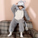 Girls one-piece pajamas winter thickened coral velvet girls cute flannel children's anti-kick and anti-cold sleeping bag one-piece SDM 81277 Lingna-grey 105 size 8 height 90-105 weight 24-34Jin Jin is equal to 0.5 kg