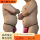 Universal summer men's single thong low-waisted fat bear 0 pure cotton mesh T-string large size sexy underwear exquisite temptation white M
