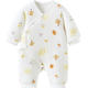 Tongtai Newborn Baby Clothes Jumpsuit Autumn and Winter Thickened Padded Newborn Baby Butterfly Clothes Yellow 52cm
