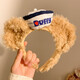 Bo Na Ling Hairband Women's Navy Bear Disney Amusement Park Travel Check-in Photo Hair Accessory Hairpin Headband Headband Cat Ears Navy Bear Hairband