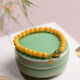 Layun Feiyin Beeswax Bracelet Chicken Fat Yellow Hotan Jade Gourd Bracelet Women's Fulu Ancient Style Ball Beads Jewelry Light Luxury Gift 6.5mm (with Certificate)