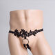 Men's men's underwear sexy open ring underwear seductive flirting thong black one size