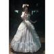Blue lolita skirt evening dress for women 2025 new sexy student day coming of age ceremony princess wedding dress blue dress + collar + butterfly tail + bustle S