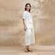BO [neuer chinesischer Stil] Bobing Button Round Hals kurzärmeliges Hemd für Fraueneinkaufszentrum Gleicher lose Temperament Top BDR2HD1396 W40 Weiß S