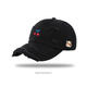 MAISON HYSAN Little Fox Embroidered Baseball Cap for Men and Women Korean Style Breathable and Fashionable Black Adjustable
