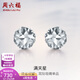 ZLF (ZLF) PT950 platinum stud earrings for women, platinum car flower sparkling round bead earrings 1.42g