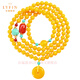 La Yun Feiyin Beeswax Bracelet for Women 108 Rosary Beads Multi-circle Bracelet Chicken Oil Yellow Safety Buckle Temperament Fashion Hand Accessories 6mm Flawless Chicken Oil Yellow (with Certificate)