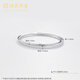 Beijing Gold Trading Center Co., Ltd. platinum bracelet pt950 double ring crushed ice square round tube bracelet as a birthday gift for girlfriend and wife 56# about 15.1g