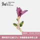 She s Qianzi Shenzhen souvenir bougainvillea flower brooch high-end corsage silk scarf buckle pin gift box birthday gift for women single flower SBB9001570A3