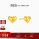 Trendy Acer High-gloss Gold Pure Gold 5G Gold Earrings for Women Fashion Commuting Birthday Gifts Priced One Pair Approximately 1.5g
