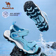 Camel (CAMEL) children's sandals summer outdoor sports beach sandals Baotou anti-kick breathable middle and large children boys and girls blue 37