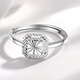 Wanfulong sparkling car flower sugar cube platinum ring PT950 platinum all-match live ring live ring can be freely adjusted 3.42g