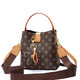 Louis Vuitton's Popular Bags for Women This Year 2025 New Women's Bags Fashion Versatile Hand Crossbody Bag Printed Bucket Bag Khaki Letters