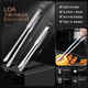 YWZR German imported quality barbecue tongs anti-scalding kitchen food cooking tongs Korean style extended tongs commercial steak frying thickened 316 steel food tongs 24CM + 28CM