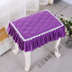 Thickened dressing table stool cushion makeup stool cover piano stool cover square stool cover rectangular student seat cushion (plush cloth) elegant gray D style rectangular 30x40cm