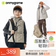 Onmygame light and warm series children's three-proof down vest autumn and winter style vest for boys and girls outdoor sports jacket milk brown velvet content 90% (white duck down) 140