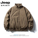 JEEP SPIRIT American simple down jacket men's winter style 90 white duck down thickened warm jacket stand-up collar baseball jacket black M