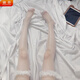 Xiaofen white lace garter stockings sexy jk black silk hottie thigh socks lace high stockings bow knee-high fishnet stockings black bow with diamonds