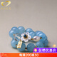 Generomanne Brazilian Aquamarine Bracelet Women's Chinese Bracelet Blue Gemstone Bracelet Flower Bracelet Beads 10mm