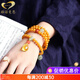 GONMCEAN Chicken Fat Yellow Beeswax 108 Buddha Beads Multi-circle Bracelet for Girlfriend and Wife’s Birthday 6mm Beads
