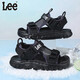 Lee children's shoes summer children's sandals for girls anti-slip soft bottom Velcro breathable beach shoes for boys black 26 recommended foot length 159.5mm