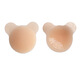 猫头提胸贴婚纱挡提拉薄款挡凸点乳头贴纯色固态熊猫硅胶乳贴 肤色 均码