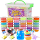 [70% nuevo] Penguin de padre-hijo Cristal barro de barro limo barro plastilina arcilla arcilla barro colorido 36 color gelatina barro + 12 color ultralight arcilla espacio lo barro internet celebridad iceberg lo barro día de niños regalo de bricolaje