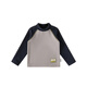 INSBOBO boys' tops 2025 winter new baby bottoming shirt children's velvet thickened T-shirt children's clothing autumn and winter dark gray 80