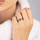 APM MonacoSMILE Morse Code Ring Fashion Classic Navy Blue Gift for Boyfriend