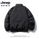 JEEP SPIRIT American simple down jacket men's winter style 90 white duck down thickened warm jacket stand-up collar baseball jacket black M