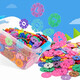 Snow flakes thickened large children's building blocks plastic educational puzzle for girls and boys kindergarten assembly toys 3 cm 500 pieces (bag) Snow flakes