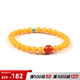 SHE CENTURY Natural Chicken Fat Yellow Beeswax Bracelet National Trend Bracelet Gift 6MM Beeswax (866980) 6MM Beeswax
