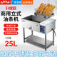Baiyichaojia vertical large-capacity fryer commercial automatic constant temperature deep-fried fried dough sticks special pot fried stinky tofu French fries sesame ball fried skewers 1 inch 25 type mechanical temperature control meter + oil filter plate 4500 watts